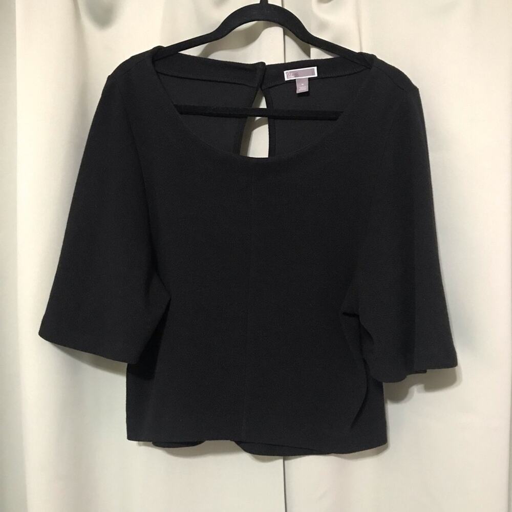 Chelsea28 Black Key Hole Back Batwing Sleeve Blouse
